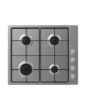 Candy CHW6LX Piano Cottura Gas 4 Fornelli 60 cm Acciaio inox