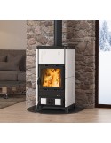 LA NORDICA FEDORAStufa a legna 7112700 Stufa Maiolica Bianco