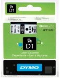 Dymo Nastro D1 19MMX7M NERO/BIANCO - S0720830A