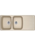 Franke AZG621AVENA Lavello 116CM 2 ciotole con gocciolatoio avena