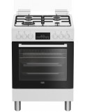 Beko FBE62310GW Cucina Gas 4 Fornelli con forno Elettrico da 60 cm Bianco
