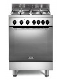 DE LONGHI GEMMA66GVL Cucina Gas 4 Fornelli con forno Elettrico/Gas da 60 cm Acciaio inox