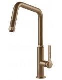 Gessi OFFICINE 60053.726 Rubinetto monocomando girevole con doccetta estraibile mono getto  Warm Bronze Brushed PVD