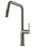 Gessi STELO 60307.149 Rubinetto monocomando girevole con doccetta estraibile doppio getto  Finox Brushed Nickel