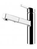 Gessi THALIUM 60535.31 Rubinetto monocomando girevole con doccetta estraibile doppio getto  Chrome