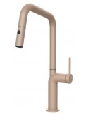 Gessi STELO 60307.275 Rubinetto monocomando girevole con doccetta estraibile doppio getto  Matte Cipria