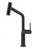 Gessi STELO 60313.299 Rubinetto monocomando girevole con doccetta estraibile doppio getto  Matte Black