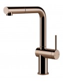Gessi INEDITO 60433.30 Rubinetto monocomando girevole con doccetta estraibile mono getto  Copper PVD
