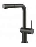 Gessi INEDITO 60433.707 Rubinetto monocomando girevole con doccetta estraibile mono getto  Black Metal Brushed PVD