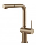 Gessi INEDITO 60433.726 Rubinetto monocomando girevole con doccetta estraibile mono getto  Warm Bronze Brushed PVD