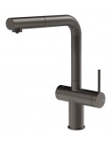 Gessi INEDITO 60572.707 Rubinetto lavello canna girevole ed estraibile  Black Metal Brushed PVD