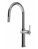 Gessi HABITO 60672.31 Rubinetto monocomando girevole con doccetta estraibile mono getto  Chrome