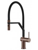 Gessi INEDITO 60429.708 Rubinetto semi pro monocomando girevole con doccetta estraibile doppio getto  Copper Brushed PVD