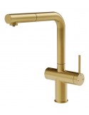 Gessi INEDITO 60572.716 Rubinetto lavello canna girevole ed estraibile  Gold Brushed PVD