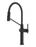 Gessi HABITO 60664.299 Rubinetto semi pro monocomando girevole con doccetta estraibile doppio getto  Matte Black