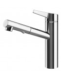 Gessi THALIUM 60536.31 Rubinetto monocomando girevole con doccetta estraibile doppio getto  Chrome