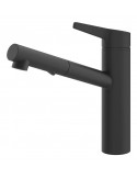 Gessi THALIUM 60536.299 Rubinetto monocomando girevole con doccetta estraibile doppio getto  Matte Black