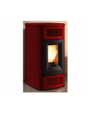 COLA BEAUTY LUX LA13V30Y Stufa Canalizzata Maiolica Bordeaux