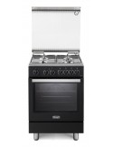 DE LONGHI PEMA64LSG Cucina Gas 4 Fornelli con forno Elettrico Nero