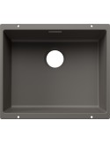 Blanco SUBLINE 500-U Grigio Vulcano + Set Dark Steel Lavello 1 ciotola Quadrato Silgranit Grigio