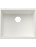 Blanco SUBLINE 500-U Bianco + Set Dark Steel Lavello 1 ciotola Quadrato Silgranit Bianco