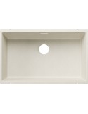 Blanco SUBLINE 700-U Soft White + Set Dark Steel Lavello 1 ciotola Rettangolare Silgranit Bianco