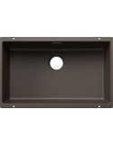 Blanco SUBLINE 700-U Caff + Set Dark Steel Lavello 1 ciotola Rettangolare Silgranit Marrone
