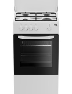 Beko CSG42009DW Cucina Gas 4 Fornelli con forno a Gas da 50 cm Bianco