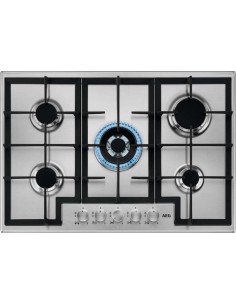Aeg Hgb75400sm Piano Cottura Gas 5 Fornelli 75 cm Acciaio inossidabile