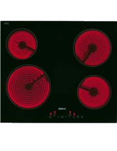 Beko HIC 64401 Piano Cottura Ceramica 4 Fornelli 58 cm Nero
