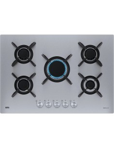 Aeg HGB75423UZ Piano Cottura Gas 5 Fornelli 75 cm Acciaio inox