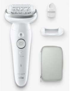 Braun SES9-011 3D Epilatore Batteria 40 pinzette velocità Grigio, Bianco