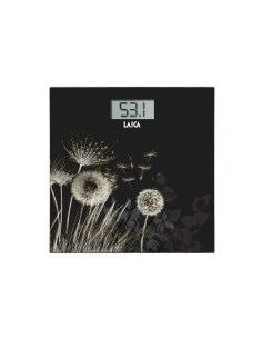 BILANCIA PERS. 180KG/0.1KG RICAR. VETRO FIORI NERO