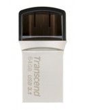 Transcend TS64GJF890S Pen Drive 64 GB USB Type-A / USB Type-C 3.2 Gen 1 (3.1 Gen 1) Nero, Grigio