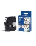 Brother Nastro 24MM NON LAMINATO NERO BIANC - TZEN251