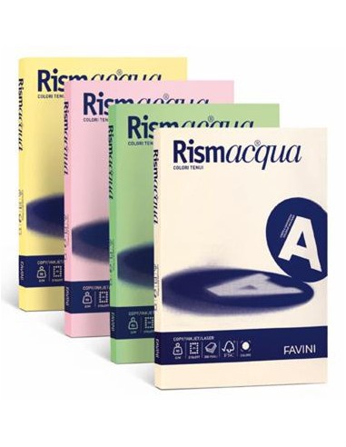 Carta colorata Favini Rismacqua A4 con finitura opaca da 200 g/m&sup2;