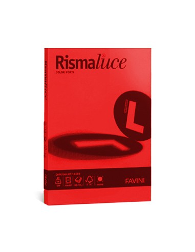 Cartoncino Favini Rismaluce A4 - rosso scarlatto - 200 fogli