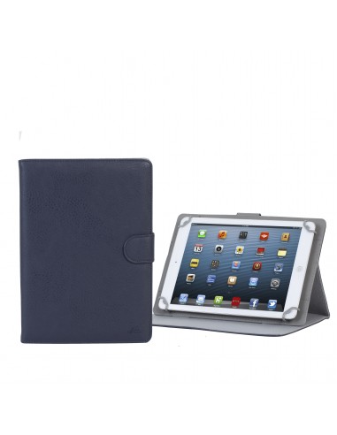 Rivacase Custodia per Tablet Custodia a libro 10" Ecopelle, Poliuretano, Velluto - 3017BLU