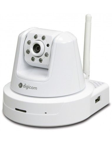 digicom telecamera sicurezza ipcamera 400hd - 8e4486, bianco