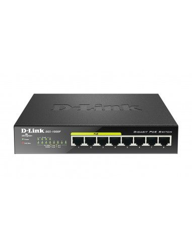 D-Link Switch Gigabit 8-port 10/100/1000 DGS-1008P/E - DGS-1008P