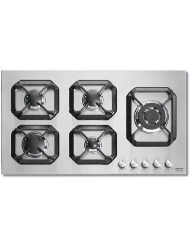 Lofra HLS9D0 Piano Cottura Gas 5 Fornelli 90 cm Acciaio inossidabile