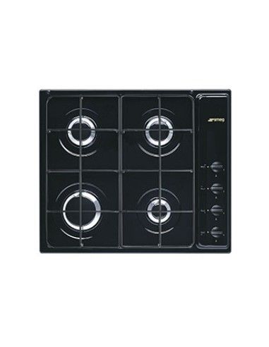 Smeg S64SN Piano Cottura Gas 4 Fornelli 59 cm Nero