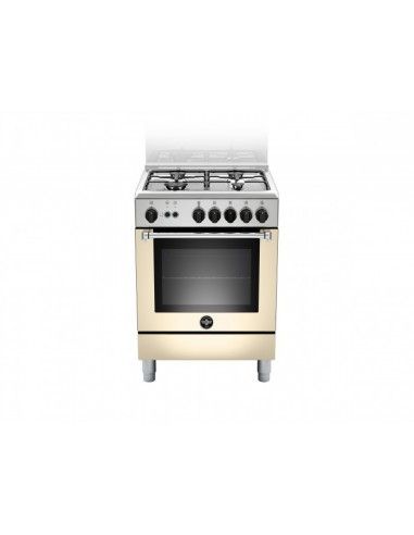 Bertazzoni La Germania AMN664GCRV Cucina Gas 4 Fornelli con Forno da 60 cm Crema