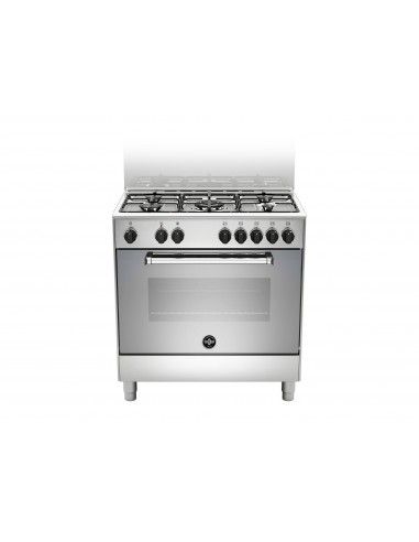 Bertazzoni La Germania AMN855EXV Cucina Gas 5 Fornelli con Forno Elettrico da 80 cm Acciaio inossidabile