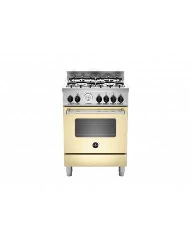Bertazzoni La Germania AMN664GCRT Cucina Gas 4 Fornelli con Forno da 60 cm Crema