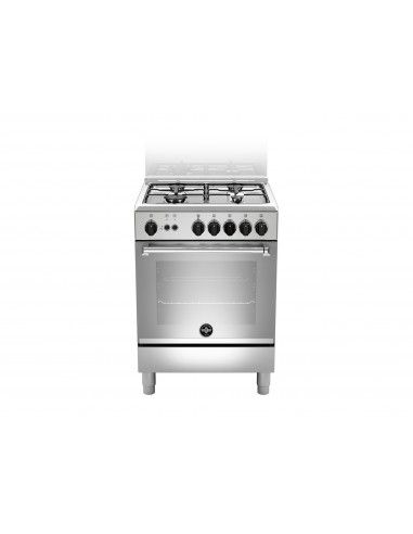 Bertazzoni La Germania AMN664GXV Cucina Gas 4 Fornelli con Forno da 60 cm Acciaio inossidabile