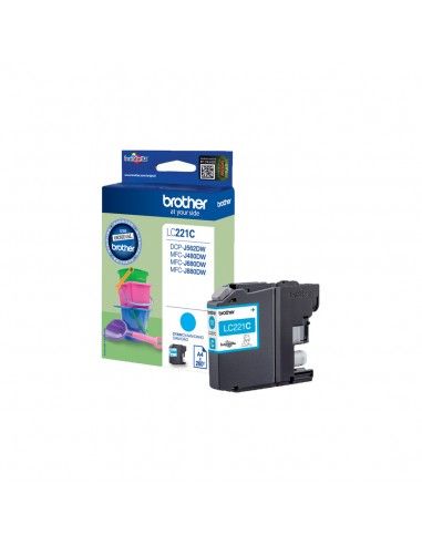 Brother LC221C Cartuccia Ciano Originale 260 pagine