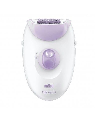 Braun Silk-Epil 3-170 Epilatore AC 20 pinzette 2 velocità Viola, Bianco
