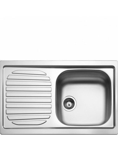 Smeg Lavello da piano rettangolare in acciaio inox