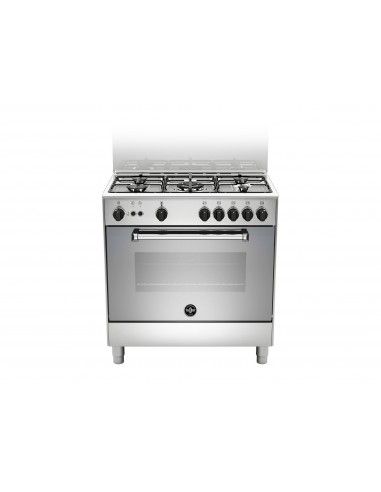 Bertazzoni La Germania AMN855GXV Cucina Gas 5 Fornelli con Forno da 80 cm Acciaio inossidabile